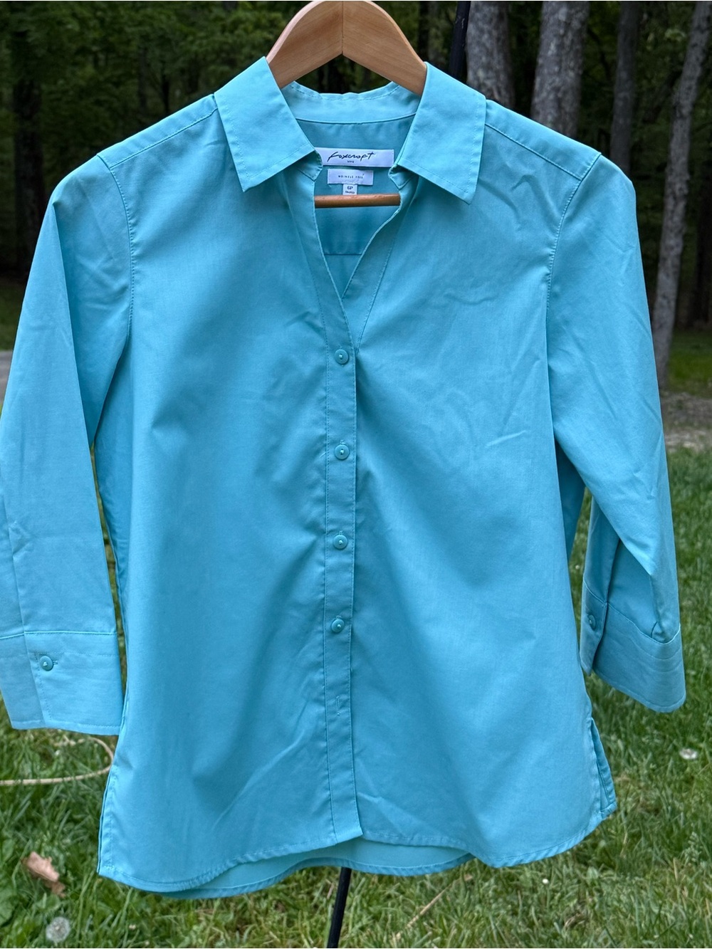 Foxcroft Button-Front' Shirt Petite